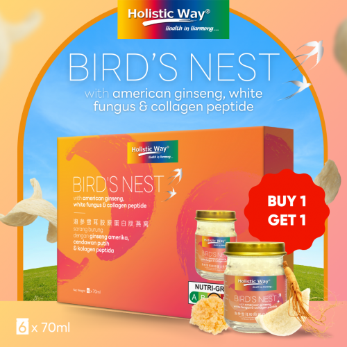 [ BUY 1 GET 1  ] Holistic Way Bird's Nest with American Ginseng, White Fungus and Collagen Peptide (70ml)