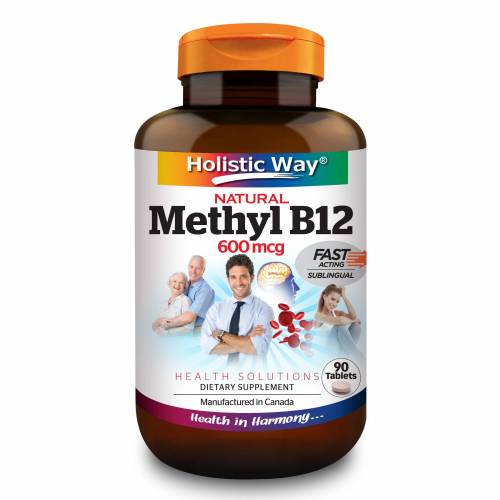 Holistic Way Natural Methyl B12 600mcg (90 Tablets)