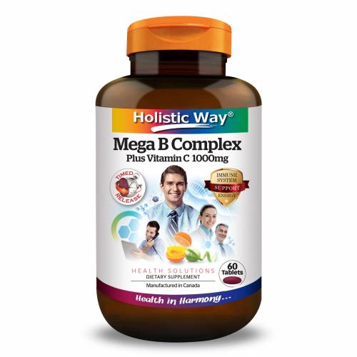 Holistic Way Mega B Complex Plus Vitamin C 1000mg (60 Tablets)