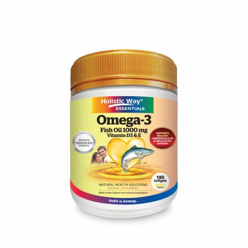 Holistic Way Essentials Omega-3 Fish Oil 1000mg (180 Softgels)