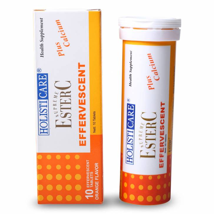 HolistiCare Ester-C® Effervescent — Orange (10 Tablets) [Expiry: Aug 2022]