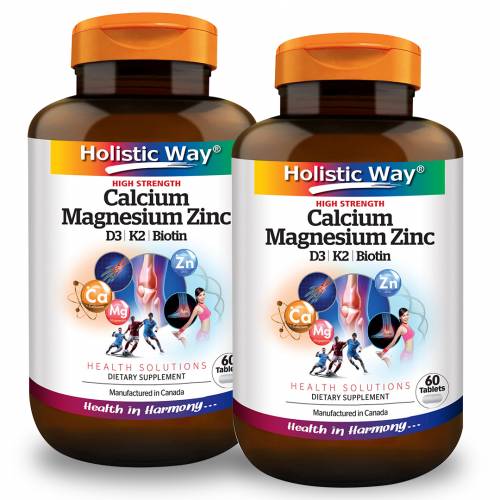 [Bundle of 2] Holistic Way High Strength Calcium Magnesium Zinc